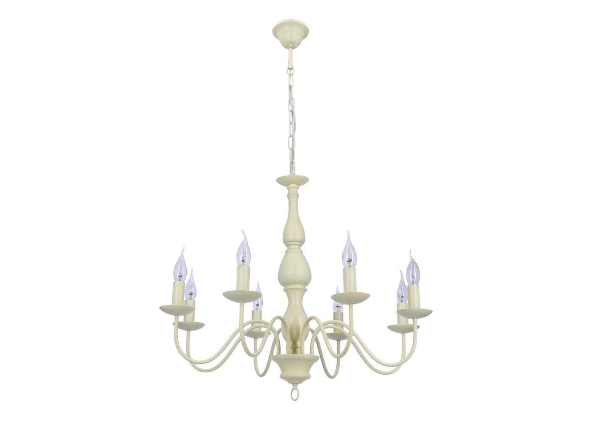 Lampa wisząca Falavo 8-punktowa 74 cm kremowa