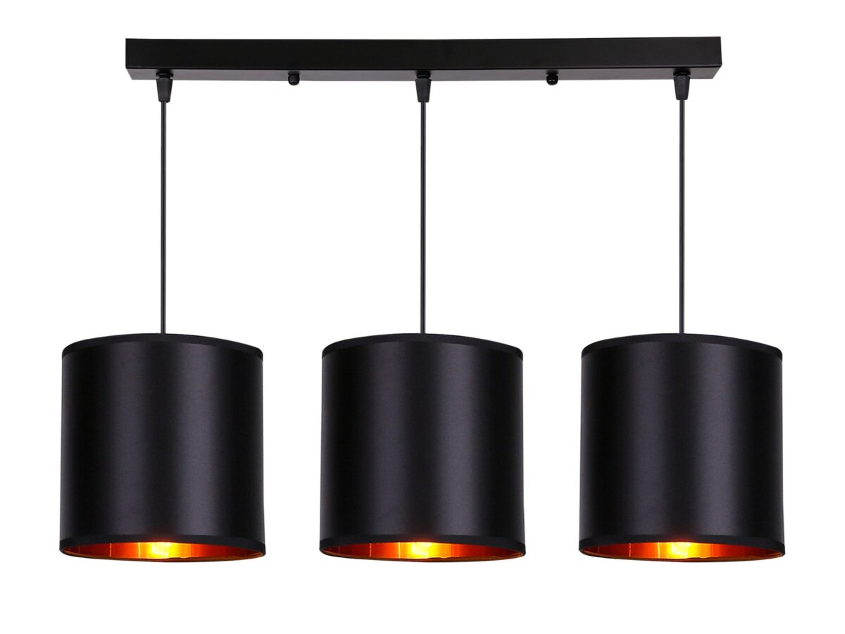 Lampa wisząca 3-punktowa Falemino 72 cm czarna