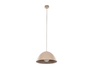 Miniaturka 6 - Lampa wisząca Faro 34 cm w kolorze piaskowym beżu na białym tle