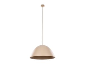 Miniaturka 6 - Lampa wisząca Faro 50 cm w kolorze piaskowym beżu na białym tle
