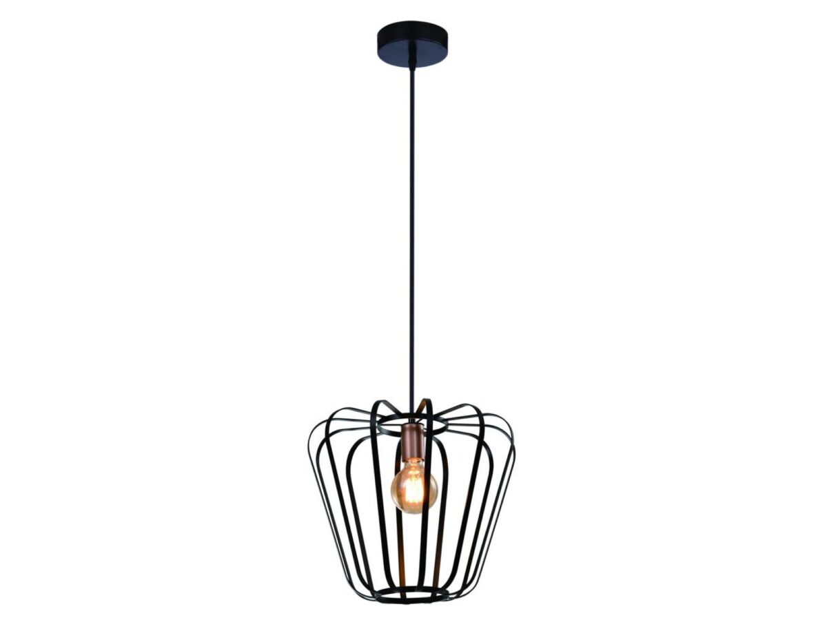 Lampa wisząca Felarano czarna klatka 35 cm E27