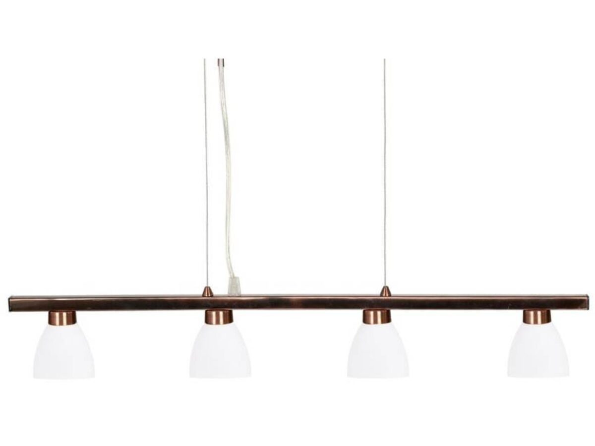 Lampa wisząca Felereta 4 × G9 miedziana z białymi kloszami