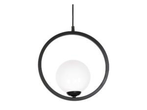 Miniaturka 4 - Lampa wisząca Feleria czarna z jednym kloszem, widok główny