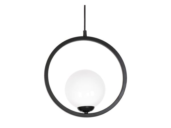 Lampa wisząca Feleria czarna z jednym kloszem, widok główny