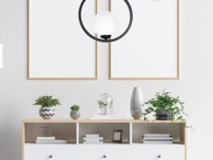 Miniaturka 2 - Lampa wisząca Feleria z czarnym wykończeniem we wnętrzu