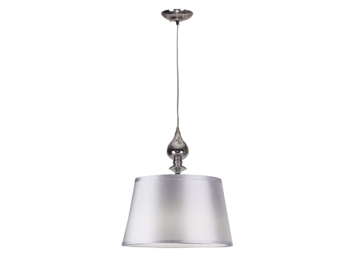Lampa wisząca Fenetano 35 cm ze srebrnym abażurem