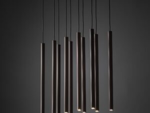 Miniaturka 4 - Lampa wisząca Ferro Listwa w ciemnym brązie, aranżacja nad blatem