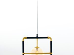 Miniaturka 3 - Lampa Fiori z bursztynowym szkłem w dodatkowym ujęciu