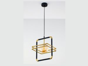 Miniaturka 1 - Lampa wisząca Fiori z bursztynową szklaną kulą