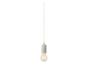 Miniaturka 3 - Lampa wisząca Fitu biała wizualizacja z żarówką E27