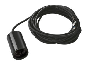 Miniaturka 6 - Lampa wisząca Fitu czarna oprawka E27 z przewodem 5 m