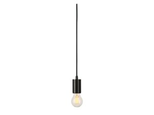 Miniaturka 2 - Lampa wisząca Fitu czarna wizualizacja z żarówką E27