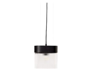 Miniaturka 7 - Lampa wisząca FLUMINA A czarna z ryflowanym szkłem, packshot