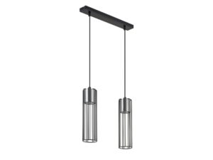 Miniaturka 2 - Czarno-srebrna lampa wisząca Fobia 2 na jasnym tle