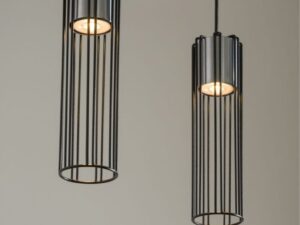 Miniaturka 3 - Czarno-srebrna lampa Fobia 2 w aranżacji wnętrza