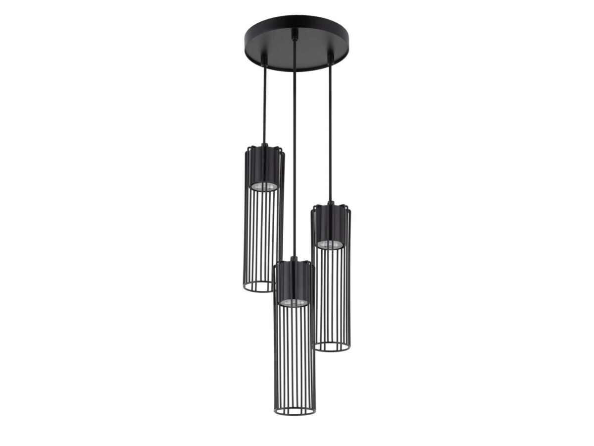 Lampa wisząca Fobia 3 koło 3-punktowa 20 cm z metalowymi kloszami