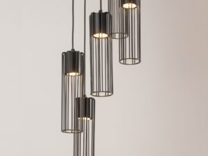 Miniaturka 1 - Lampa wisząca Fobia 5 czarna – aranżacja wnętrza