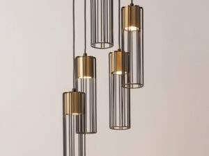 Miniaturka 5 - Lampa wisząca Fobia 5 czarno-zlota – aranżacja wnętrza