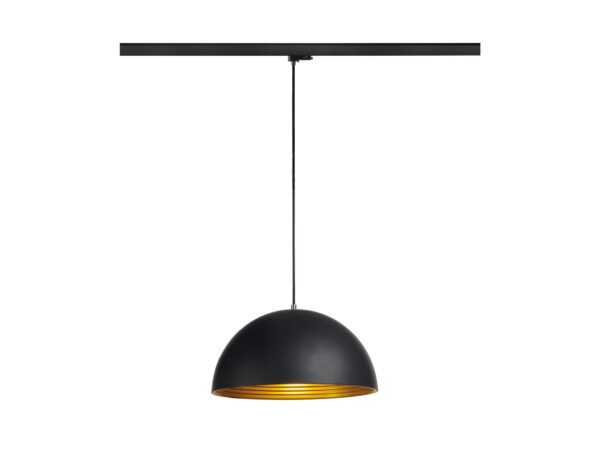 Lampa wisząca FORCHINI M 40 TRACK czarny mat złote wnętrze, 3-fazowa
