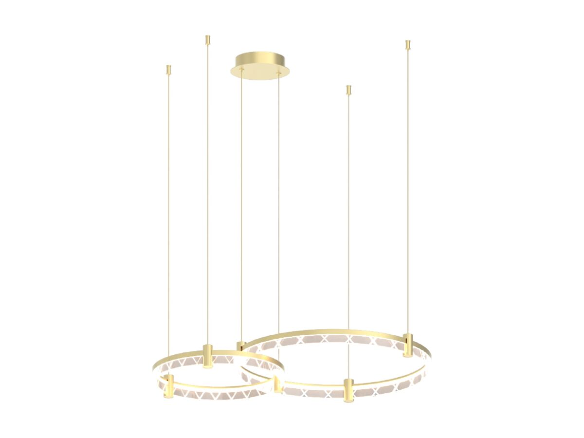 Lampa wisząca Galedona LED 72 W dwa pierścienie