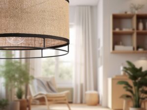 Miniaturka 2 - Żółta lampa wisząca Galenira w aranżacji pokoju