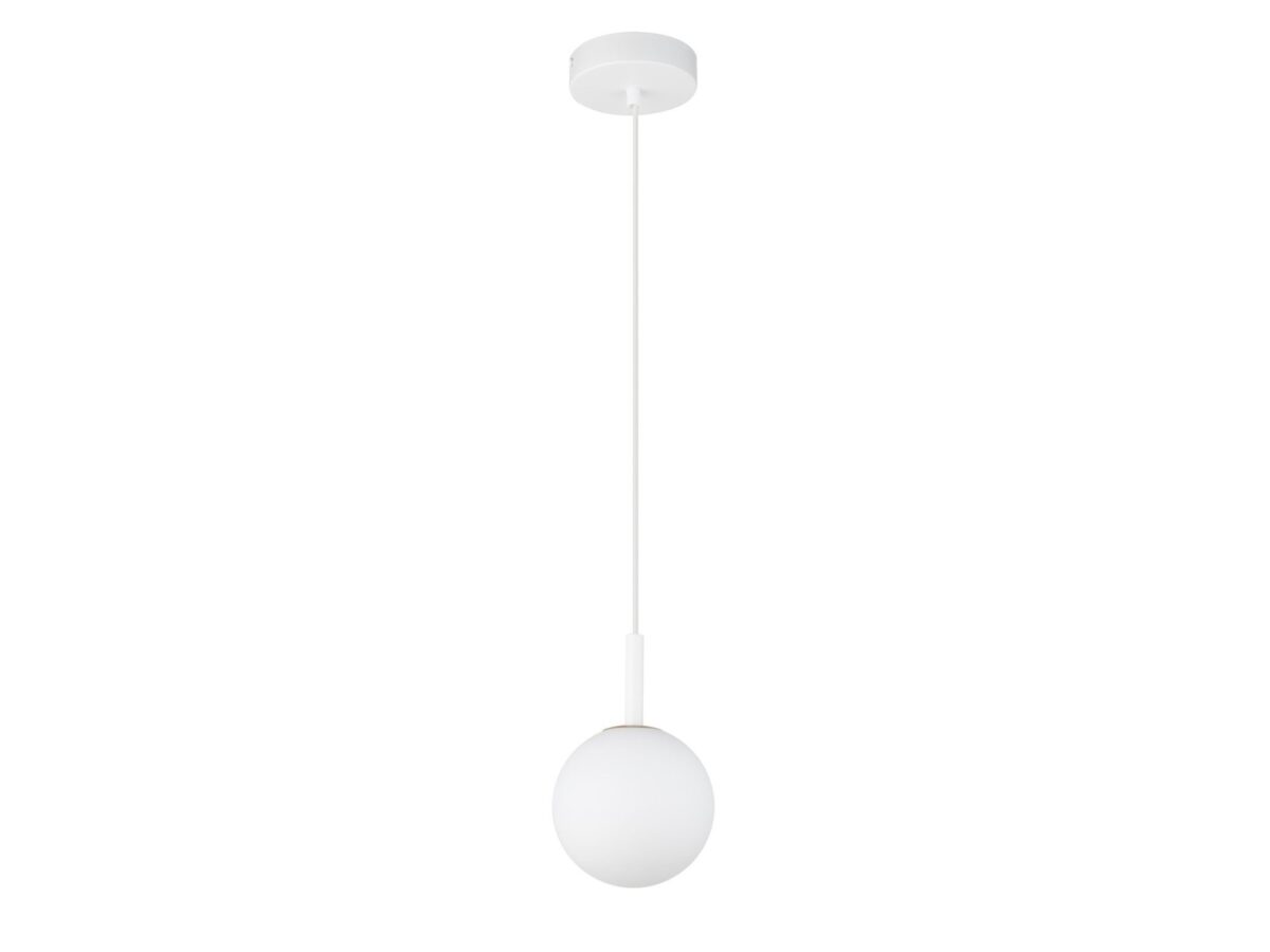 Lampa wisząca Gama 1 z kulistym szklanym kloszem 14 cm
