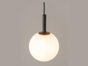 Miniaturka 4 - Czarna lampa wisząca Gama 1 z kulistym szklanym kloszem