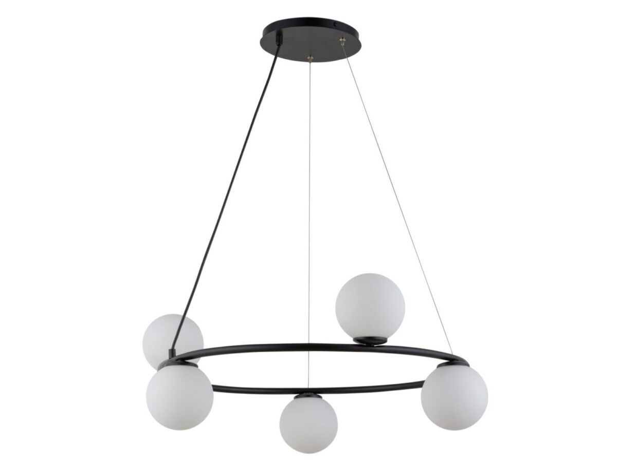 Lampa wisząca Gama 5 okrągła 5-punktowa ze szklanymi kloszami