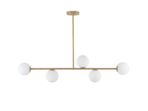 Miniaturka 2 - Lampa wisząca Gama 5 w kolorze złoty beż na białym tle