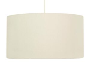 Miniaturka 1 - Kremowy tekstylny abażur lampy wiszącej Gilevano, detal powierzchni