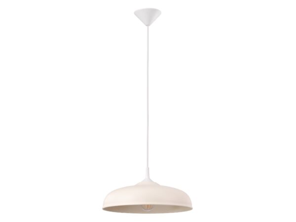 Lampa wisząca GIREA beżowa na białym tle
