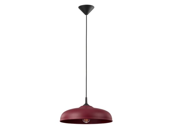 Lampa wisząca GIREA burgund na białym tle