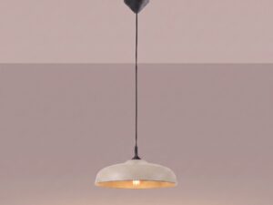 Miniaturka 6 - Lampa wisząca GIREA taupe z zapalonym światłem