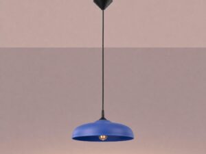 Miniaturka 6 - Lampa wisząca GIREA ultramaryna z zapalonym światłem