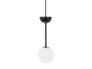 Miniaturka 8 - Czarna lampa wisząca GLADIO z mlecznym kulistym kloszem, packshot