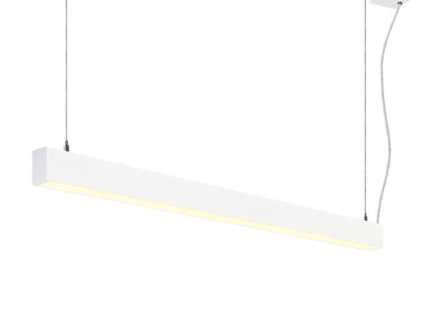Lampa wisząca Glenos 2.0 120 cm biała, oprawa liniowa LED