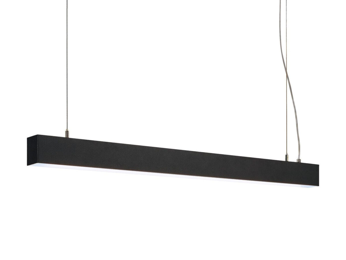 Lampa wisząca Glenos LED liniowa 105–205 cm czarna