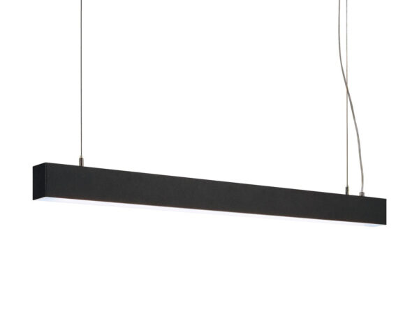 Lampa wisząca Glenos LED czarna 105 cm – cały profil na białym tle