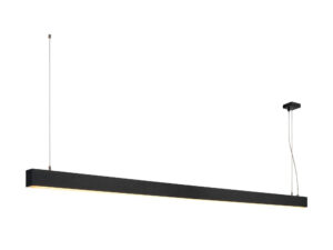 Miniaturka 1 - Lampa wisząca Glenos LED czarna 205 cm – długi profil i zawieszenie