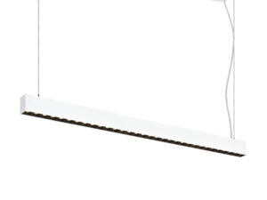 Miniaturka 1 - Lampa wisząca Glenos Pro biało-czarna o długości 128,5 cm – pełny widok