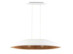 Miniaturka 6 - Lampa wisząca Gondola M biała z miedzianym wnętrzem, widok całej oprawy