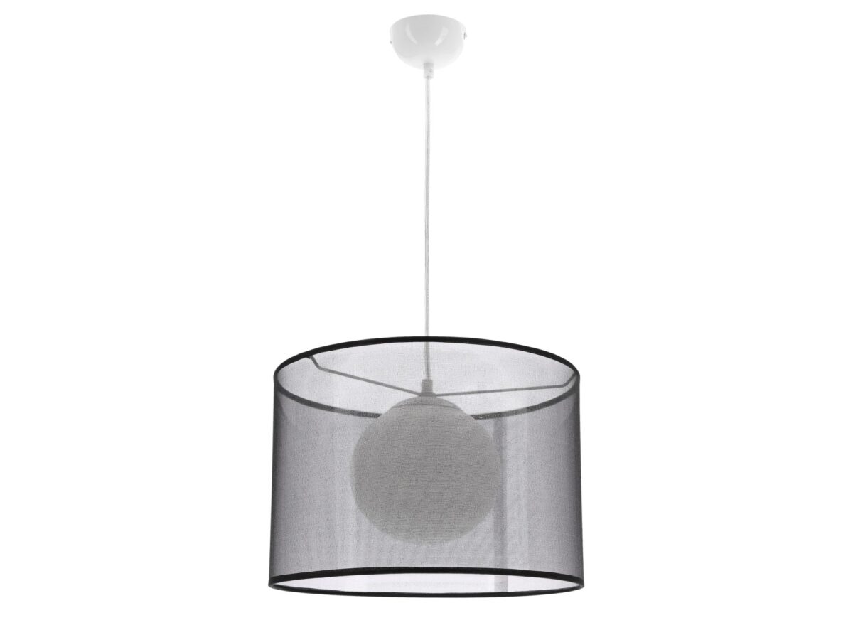 Lampa wisząca Goresena 35 cm z abażurem z organzy w czterech kolorach