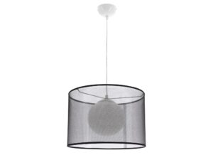 Miniaturka 5 - Lampa wisząca Goresena z czarnym półprzezroczystym abażurem i szklaną kulą