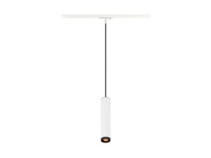 Miniaturka 6 - Lampa wisząca Grip! L biało-czarna z długim przewodem i adapterem do szyny