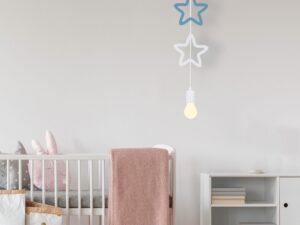 Miniaturka 1 - Lampa wisząca dziecięca z trzema gwiazdkami kolorowa 90 cm – zdjęcie 2