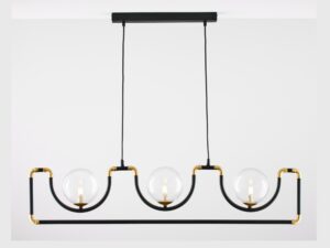 Miniaturka 3 - Lampa wisząca Hanza z przezroczystymi szklanymi kulami