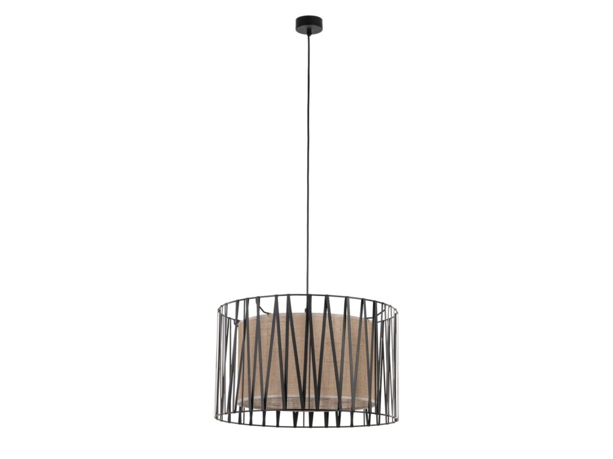 Lampa wisząca Harmony 3-punktowa z jutowymi abażurami