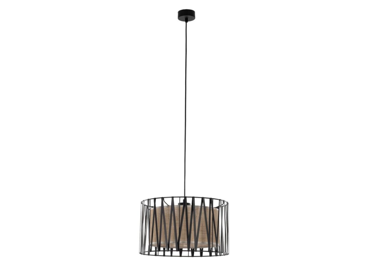 Lampa wisząca Harmony E27 z jutowym abażurem
