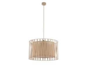 Miniaturka 2 - Lampa wisząca Harmony z trzema abażurami w piaskowym beżu i jucie