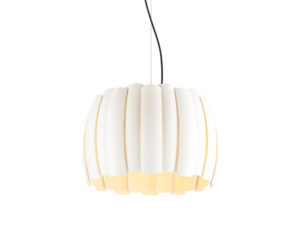 Miniaturka 1 - Biała lampa wisząca Haven 50 z zaokrąglonym kloszem